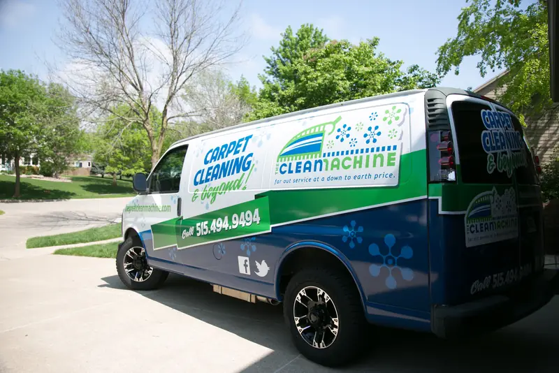 The van in a residential driveway